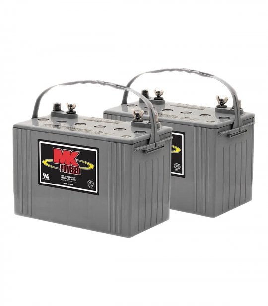 Paire de batteries GEL 88 Ah (poignée et visserie inclus) de MK Battery pour Scooter électrique senior ou personne handicapée