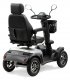 Vue 3/4 arrière du scooter électrique handicapé PMR Life & Mobility Presto en gris