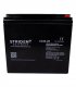 Batterie Gel-carbon Strident CG12-22 de face pour scooter électrique senior, personne handicapée ou de mobilité réduite