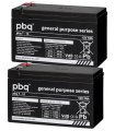 Batterie pbq 7-12 monte escalier – 2 × AGM 7Ah ignifuge polyvalent